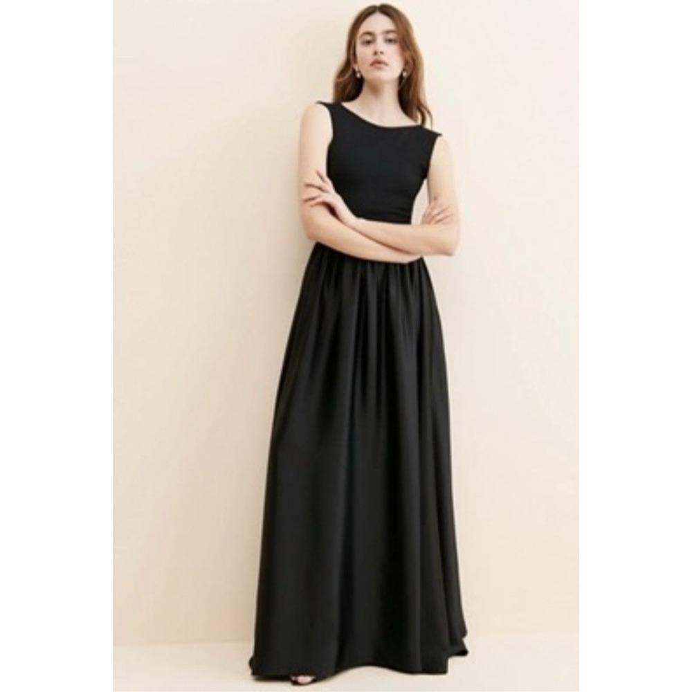 Ripley Radar Ashley Dress Sleeveless Open Back Satin Skirt Size Large